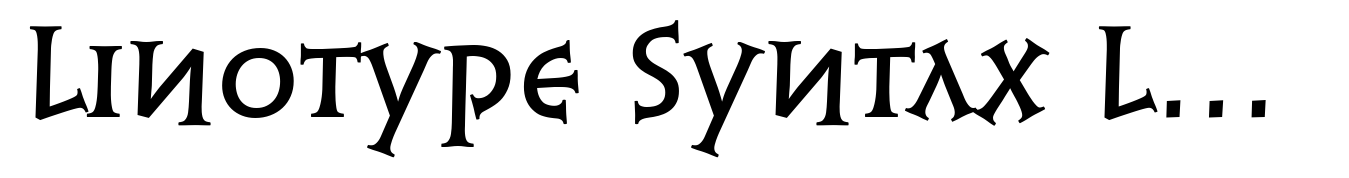 Linotype Syntax Lapidar Serif Text Medium